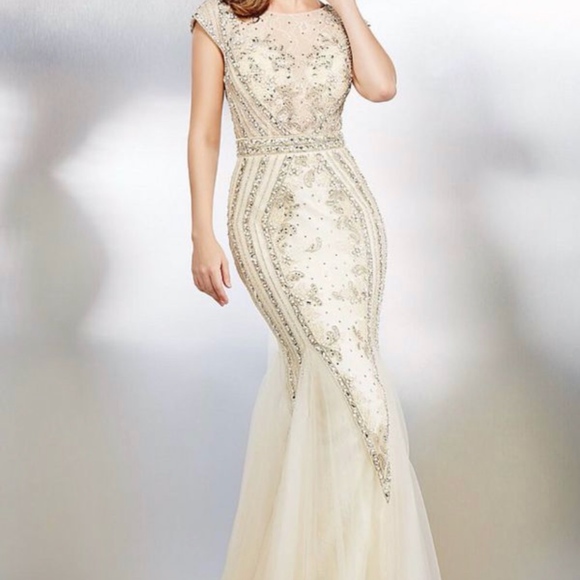 New with tags Jovani style #36879 in champagne - Picture 3 of 3